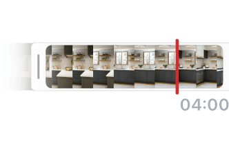 PhotoCircle video player interface showing a high-resolution video clip.